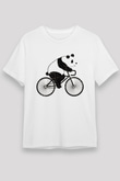 Panda Beyaz Unisex Tişört T-Shirt - TişörtFabrikası
