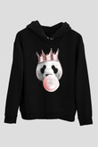 Panda Siyah Unisex Hoodie