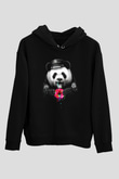 Panda Siyah Unisex Hoodie