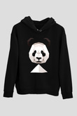 Panda Siyah Unisex Hoodie
