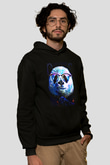 Panda Siyah Unisex Hoodie