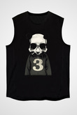 Panda Siyah Unisex Kolsuz Tişört