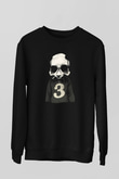 Panda Siyah Unisex Sweatshirt