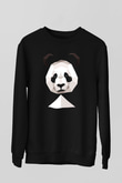 Panda Siyah Unisex Sweatshirt