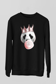 Panda Siyah Unisex Sweatshirt