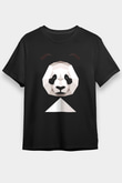 Panda Siyah Unisex Tişört T-Shirt - TişörtFabrikası