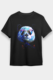 Panda Siyah Unisex Tişört T-Shirt - TişörtFabrikası