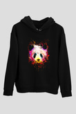 PandaSiyah  Unisex Hoodie