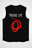 Paradise Lost Baskılı Unisex Siyah Kolsuz Tişört - Tshirt