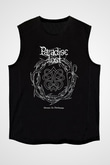 Paradise Lost Baskılı Unisex Siyah Kolsuz Tişört - Tshirt