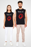 Paradise Lost Baskılı Unisex Siyah Kolsuz Tişört - Tshirt