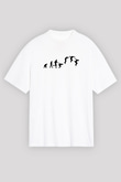 Parkour Baskılı Unisex Beyaz Oversize Tişört - Tshirt