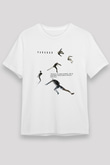 Parkour Baskılı Unisex Beyaz Tişört - Tshirt