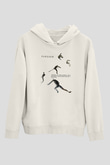 Parkour Baskılı Unisex Ekru Hoodie