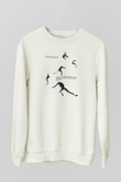 Parkour Baskılı Unisex Ekru Sweatshirt