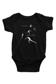 Parkour Baskılı Unisex Siyah Bebek Body - Zıbın