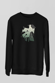 Parkour Baskılı Unisex Siyah Sweatshirt