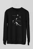 Parkour Baskılı Unisex Siyah Sweatshirt