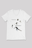 Parkour Baskılı Unisex V Yaka Tişört - Tshirt