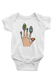 Paskalya Baskılı Beyaz Unisex Bebek Body - Zıbın