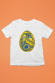 Paskalya Baskılı Beyaz Unisex Beyaz Çocuk Tişört - Tshirt