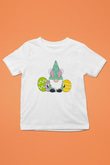 Paskalya Baskılı Beyaz Unisex Beyaz Çocuk Tişört - Tshirt