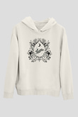 Paskalya Baskılı Beyaz Unisex Kapüşonlu Sweatshirt