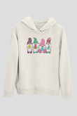 Paskalya Baskılı Beyaz Unisex Kapüşonlu Sweatshirt