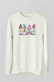 Paskalya Baskılı Beyaz Unisex Sweatshirt