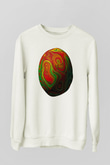 Paskalya Baskılı Beyaz Unisex Sweatshirt