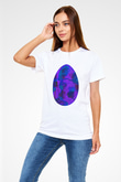 Paskalya Baskılı Unisex Beyaz Tişört - Tshirt
