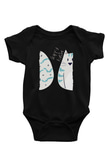 Paskalya Baskılı Unisex Siyah Bebek Body - Zıbın