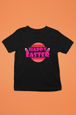 Paskalya Baskılı Unisex Siyah Çocuk Tişört - Tshirt