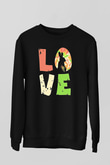 Paskalya Baskılı Unisex Siyah Sweatshirt
