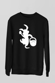 Paskalya Baskılı Unisex Siyah Sweatshirt