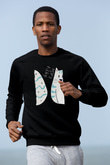 Paskalya Baskılı Unisex Siyah Sweatshirt
