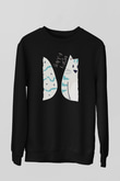 Paskalya Baskılı Unisex Siyah Sweatshirt