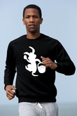 Paskalya Baskılı Unisex Siyah Sweatshirt