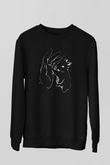 Paskalya Baskılı Unisex Siyah Sweatshirt