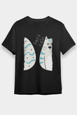 Paskalya Baskılı Unisex Siyah Tişört - Tshirt