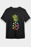 Paskalya Baskılı Unisex Siyah Tişört - Tshirt