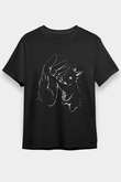 Paskalya Baskılı Unisex Siyah Tişört - Tshirt
