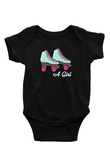 Paten Baskılı Unisex Siyah Bebek Body - Zıbın
