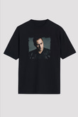 Paul Van Dyk Baskılı Unisex Oversize Siyah Tişört