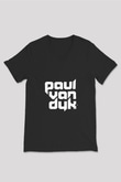 Paul Van Dyk Baskılı Unisex Siyah V Yaka Tişört