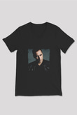 Paul Van Dyk Baskılı Unisex Siyah V Yaka Tişört
