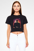 Paul Van Dyk Siyah  Crop Top Tişört