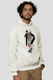 Paulo Dybala Baskılı Beyaz Unisex Kapüşonlu Sweatshirt