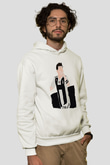 Paulo Dybala Baskılı Beyaz Unisex Kapüşonlu Sweatshirt