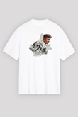 Paulo Dybala Baskılı Beyaz Unisex Oversize Tişört - Tshirt